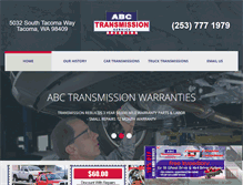 Tablet Screenshot of abctransmissionservice.com